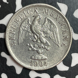 1904-CN H Mexico 20 Centavos Lot#T2386 Silver!