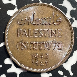 1942 Palestine 2 Mils Lot#T1457 High Grade! Beautiful!