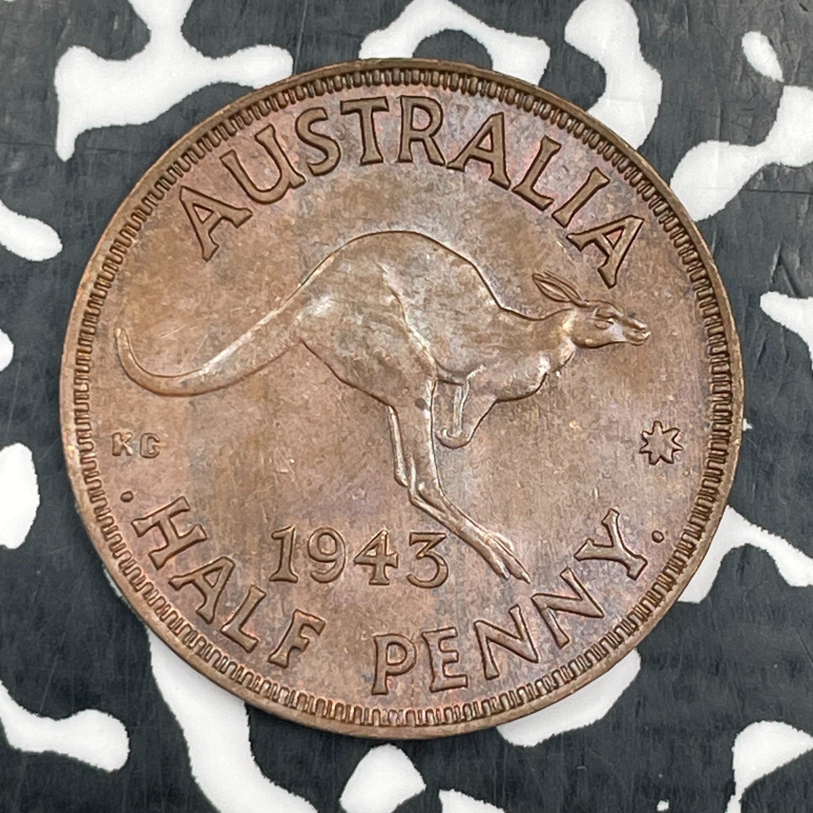 1943 Australia Half Penny Lot#N3030 High Grade! Beautiful!