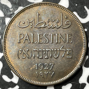 1927 Palestine 2 Mils Lot#D7458 High Grade! Beautiful!