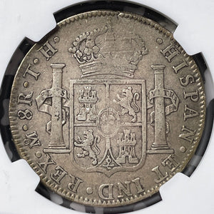 1807-Mo TH Mexico 8 Reales NGC VF30 Lot#G8072 Large Silver!