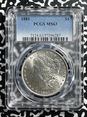 1881 U.S. $1 Morgan Dollar PCGS MS63 Lot#G543 Silver! Choice UNC!