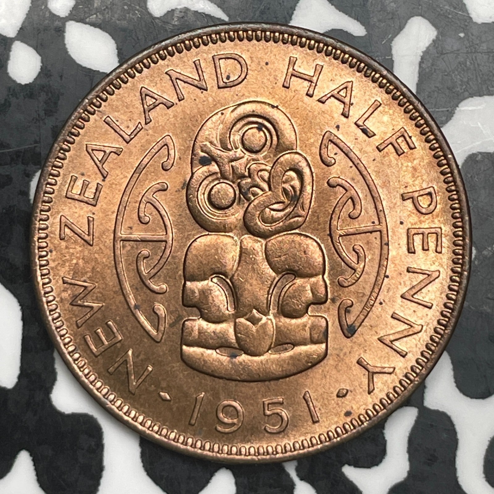 1951 New Zealand 1/2 Penny Half Penny Lot#F7260 High Grade! Beautiful!