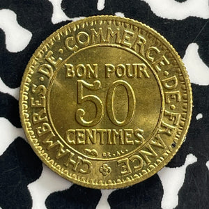 1922 France 50 Centimes Lot#C1285 High Grade! Beautiful!