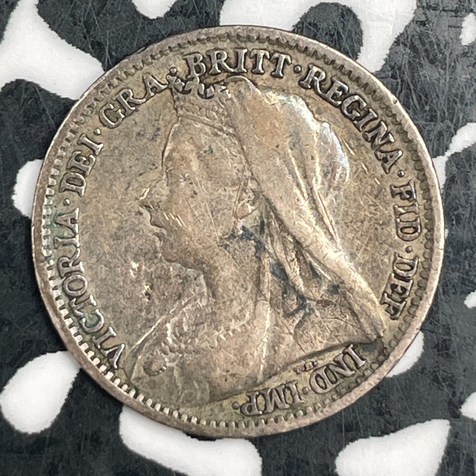 1898 Great Britain 3 Pence Threepence Lot#F5270 Silver!
