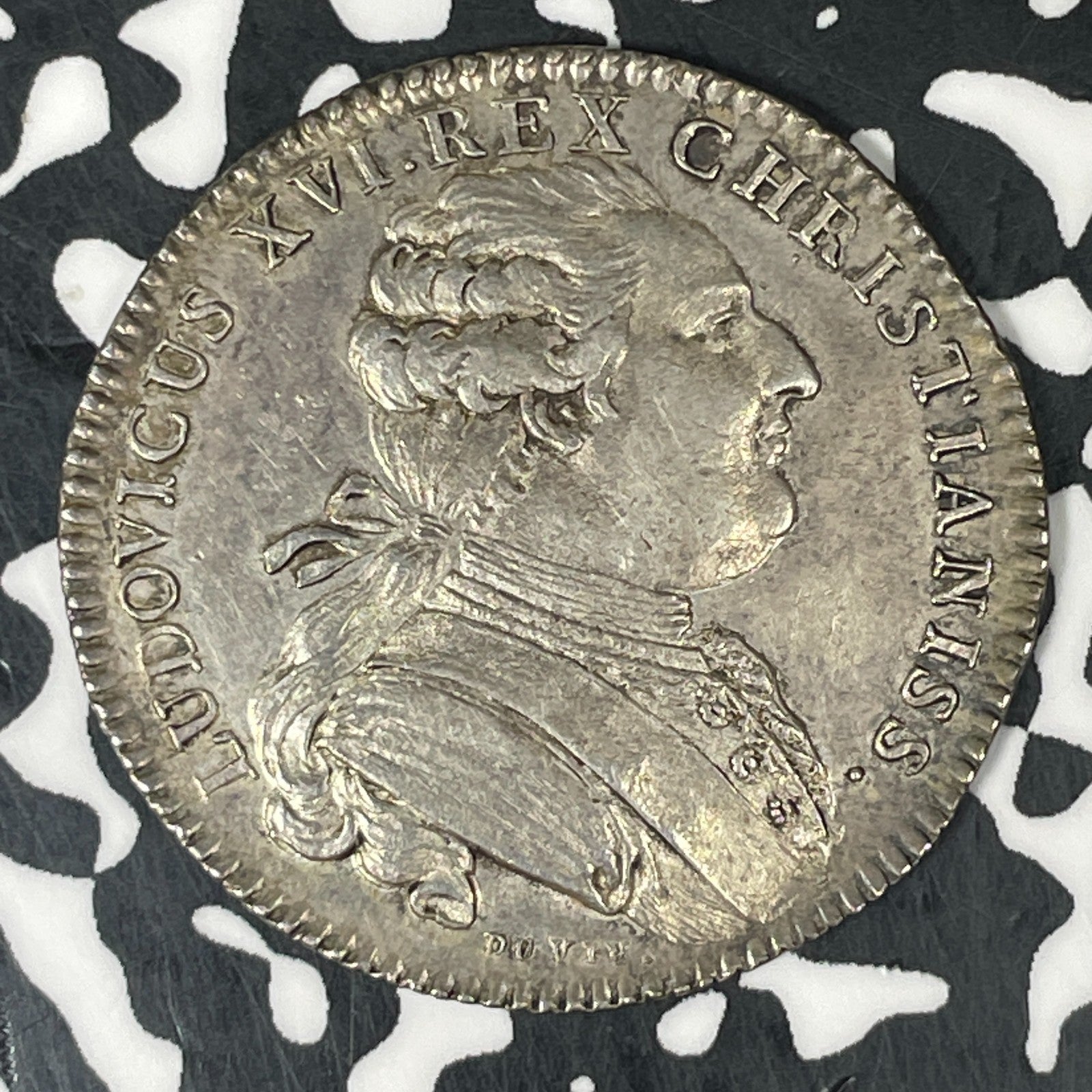 1787 France Rouen Louis XVI Jeton Lot#JM0529 Silver! 30mm