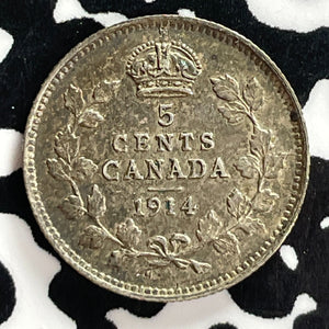 1914 Canada 5 Cents Lot#T7415 Silver!