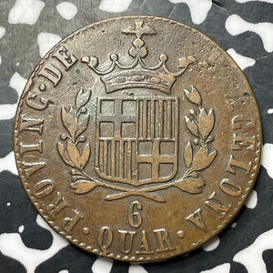 1823 Spain Barcelona 6 Quartos Lot#MK344