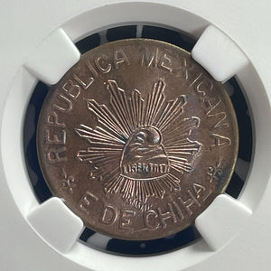 1915 Mexico Chihuahua 5 Centavos NGC MS64RB Lot#G819 Choice UNC! Liberty Cap