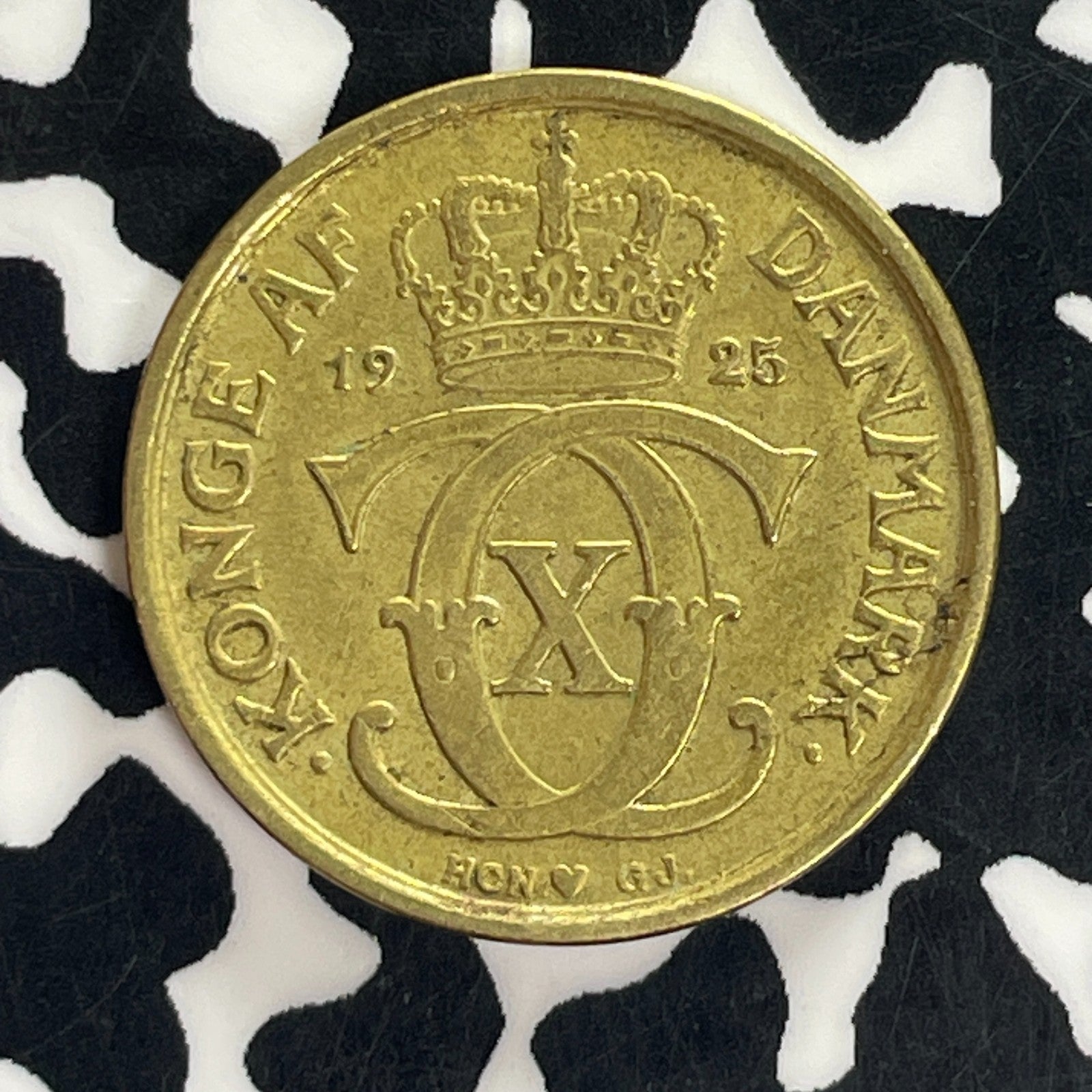 1925-GJ Denmark 1/2 Krone Half Krone Lot#C5020