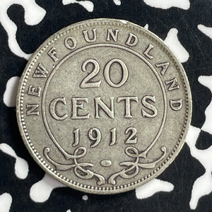 1912 Newfoundland 20 Cents Lot#T6918 Silver!
