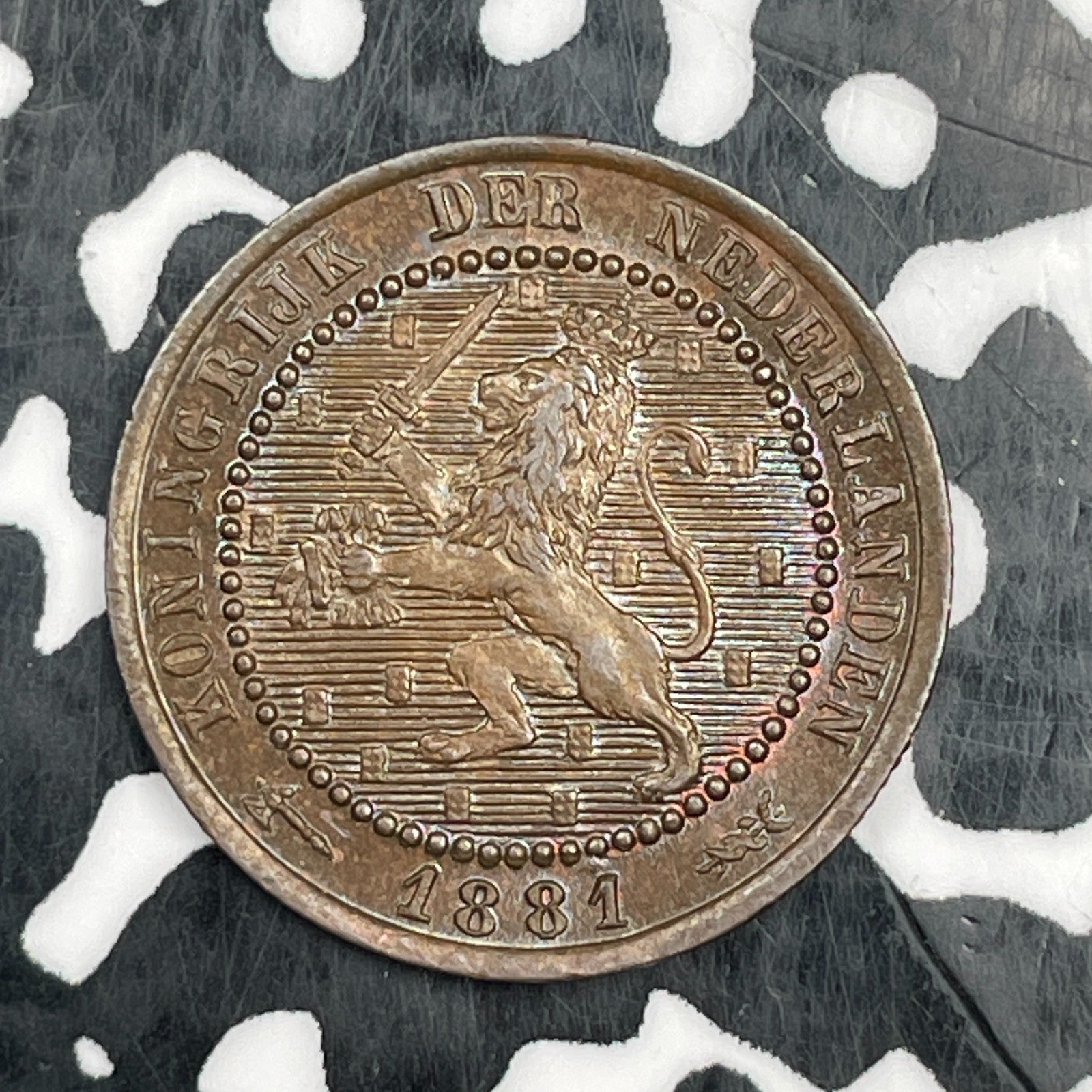 1881 Netherlands 1 Cent Lot#N0937 High Grade! Beautiful!