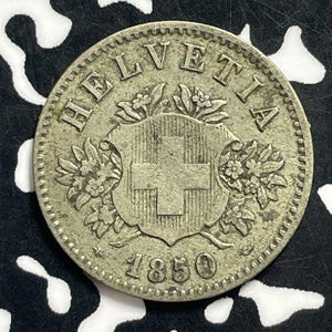 1850-BB Switzerland 20 Rappen Lot#C0457