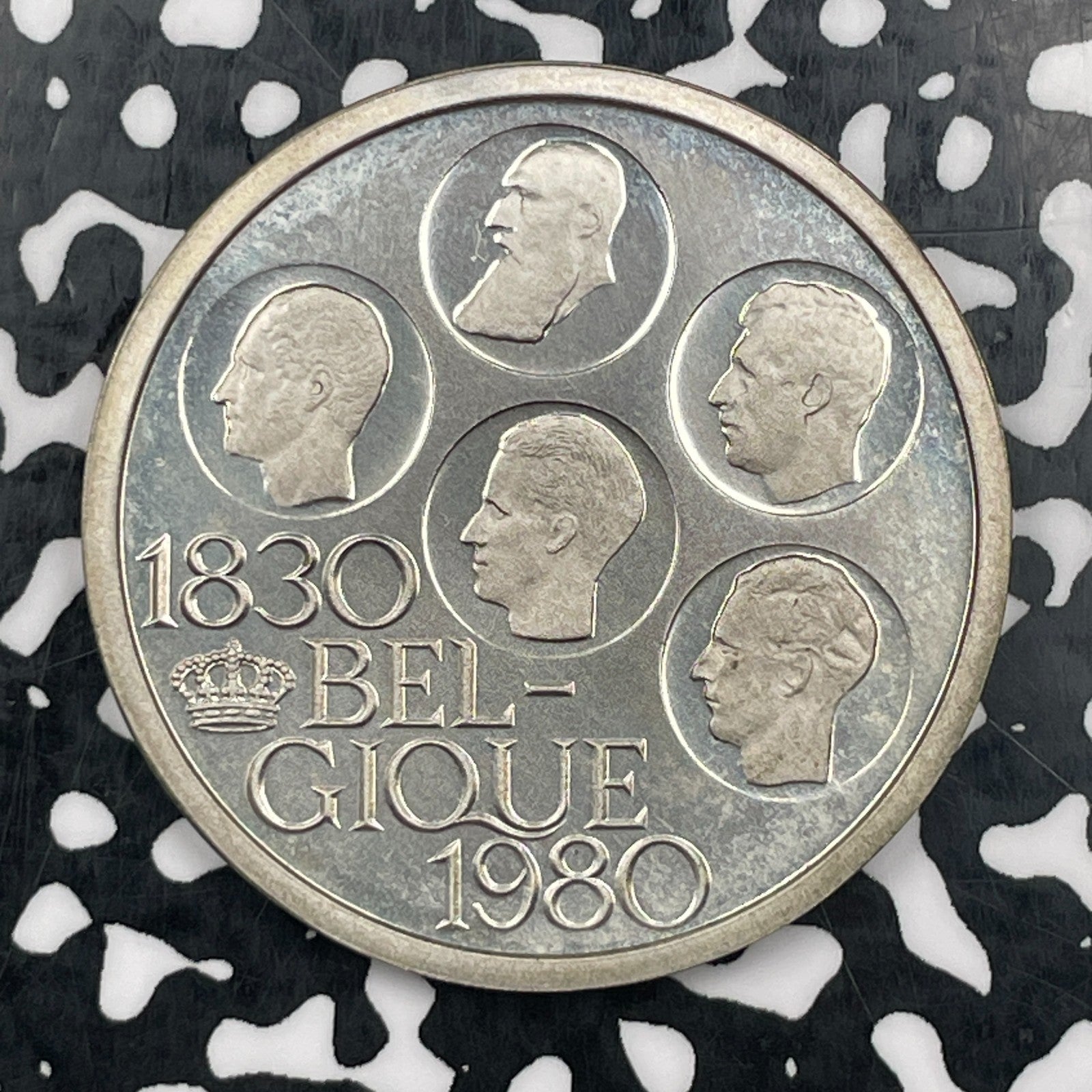 1980 Belgium Independence 150th Ann. 500 Francs Lot#N3502 Silver! Proof! KM#162a