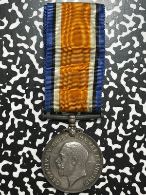 (1914-18) G.B. WWI Victory Service Medal Lot#OV1526 Silver! With Ribbon, 36mm