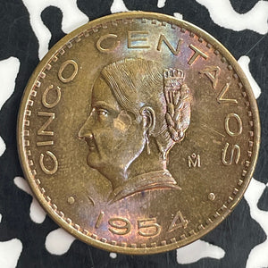 1954 Mexico 5 Centavos Lot#T8205 High Grade! Beautiful Toning!