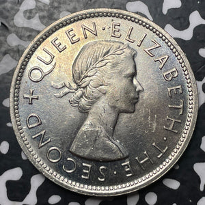 1953 New Zealand Elizabeth Coronation 1 Crown Lot#E6555 High Grade! Beautiful!