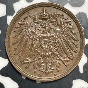 1904-D Germany 2 Pfennig Lot#E9049 Better Date