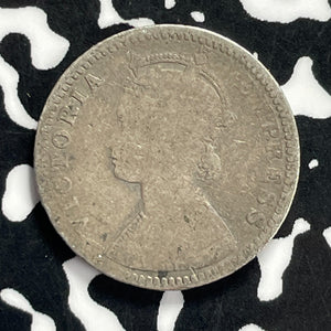 1897 India 1/4 Rupee Lot#T9457 Silver!