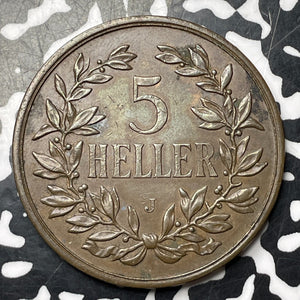 1908-J German East Africa 5 Heller Lot#MK201 Nice!