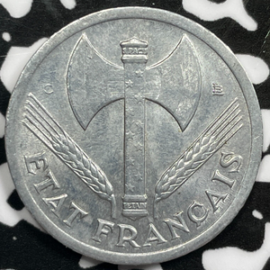 1944-C France 1 Franc Lot#D8601 High Grade! Beautiful!