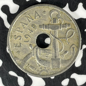 1949 Spain 50 Centimos (Many Available) Anchor Design (1 Coin Only)