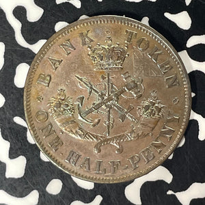 1852 Upper Canada 1/2 Penny Half Penny Token  Lot#T5912 Nice!