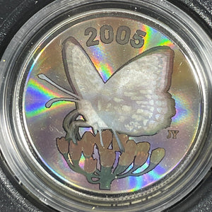 2005 Canada Fritillary Butterfly 50 Cents Set Lot#B2159 Silver! With Case