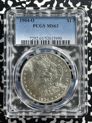 1904-O U.S. $1 Morgan Dollar PCGS MS63 Lot#G416 Silver! Choice UNC!