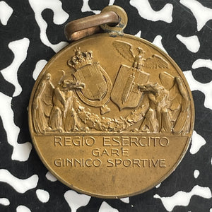 Undated Italy Royal Army Gymnastics Competition Medal Lot#C0125 30mm