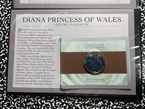 2007 Gibraltar Princess Diana £5 Pounds F.D.C. Mint Set Lot#B2818 With Case