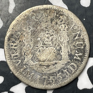 1755-LM JD Peru 1 Real Lot#E6839 Silver! Low Grade