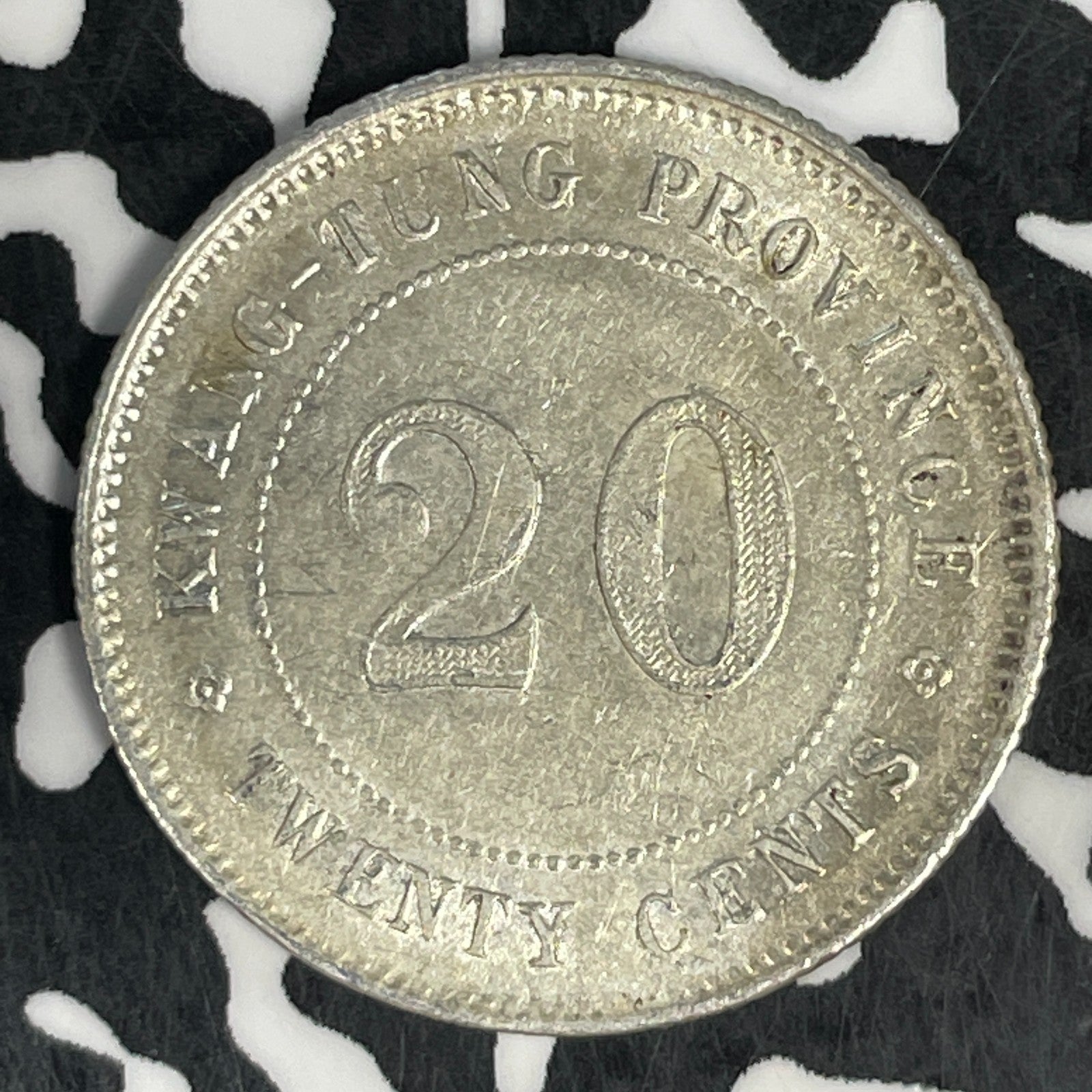 1922 China Kwangtung 20 Cents Lot#C6637 Silver! Nice!