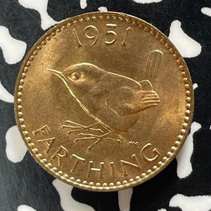 1951 Great Britain Farthing Lot#T4250 Nice!