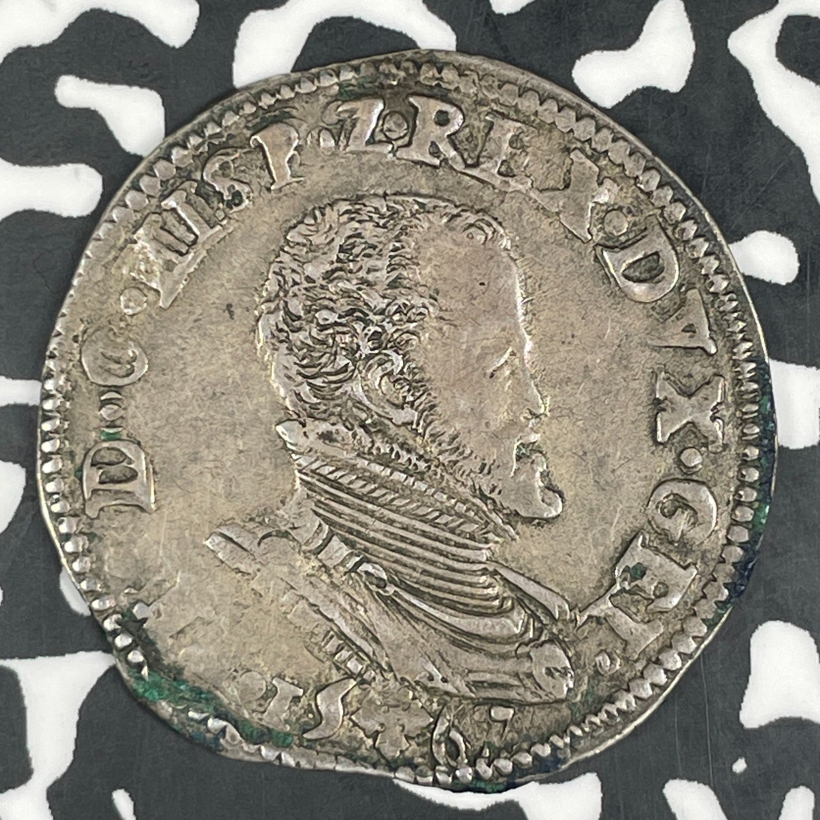 1567 Spanish Netherlands Guelder 1/5 Daalder Lot#JM0787 Scarce! Deposits