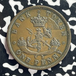 1854 Bank of Upper Canada 1 Penny Token Lot#T9250