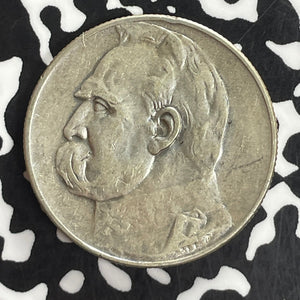 1935 Poland 5 Zlotych Lot#T8140 Silver!
