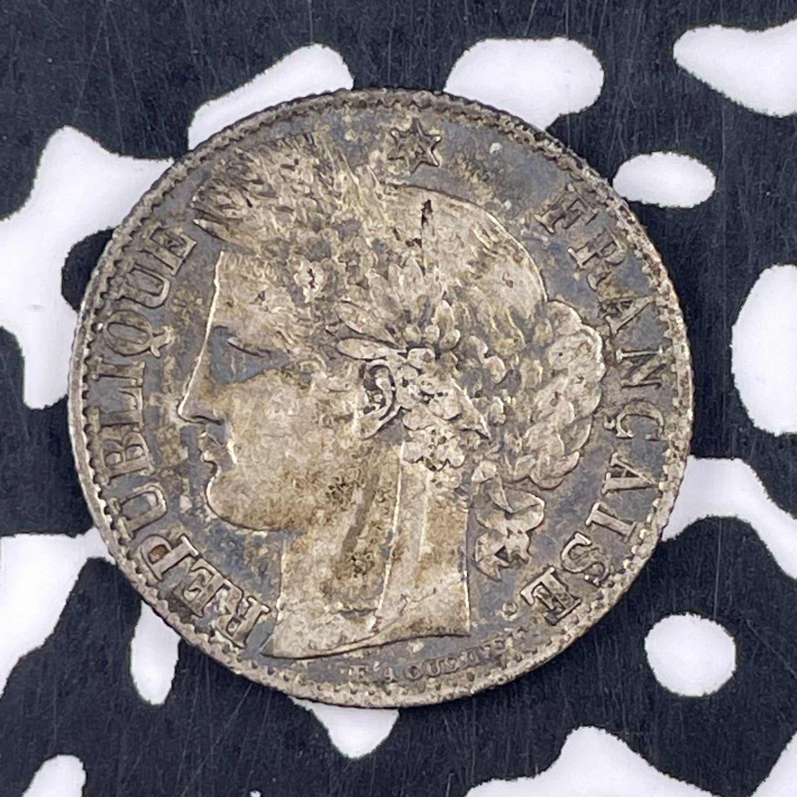 1888-A France 50 Centimes Lot#F5007 Silver!