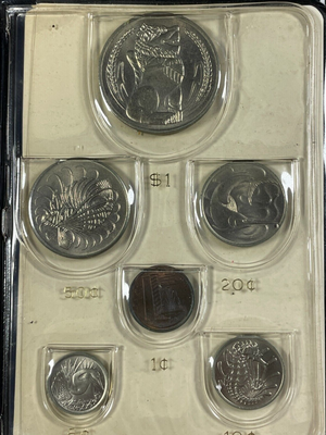 1969 Singapore 6x Coin Mint Set Lot#B2179 With Case & C.O.A.