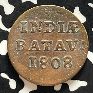 1808 Netherlands East Indies 1 Duit Lot#T5417 Nice!