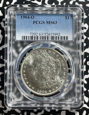 1904-O U.S. $1 Morgan Dollar PCGS MS63 Lot#G411 Silver! Choice UNC!