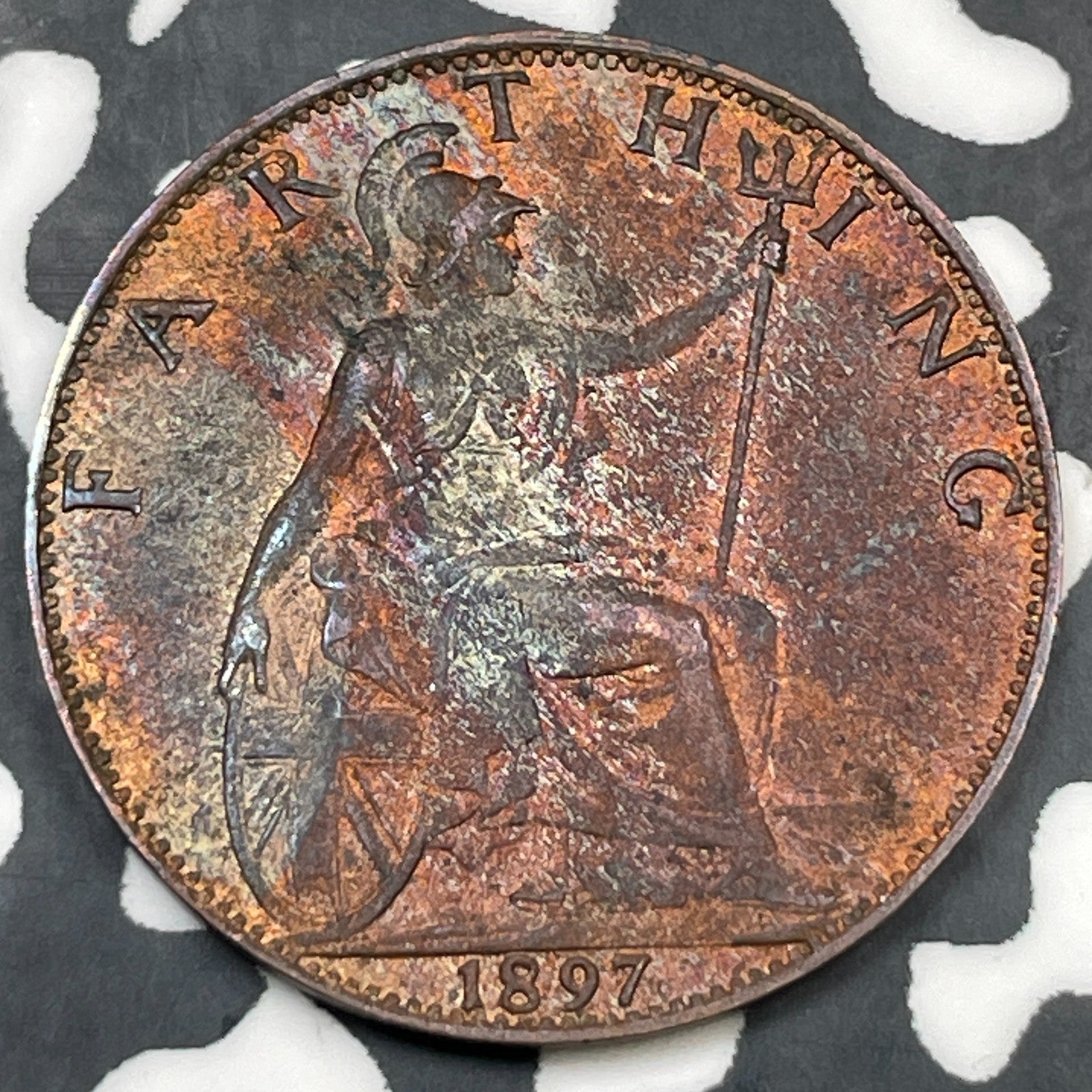 1897 Great Britain Victoria Farthing Lot#N3839