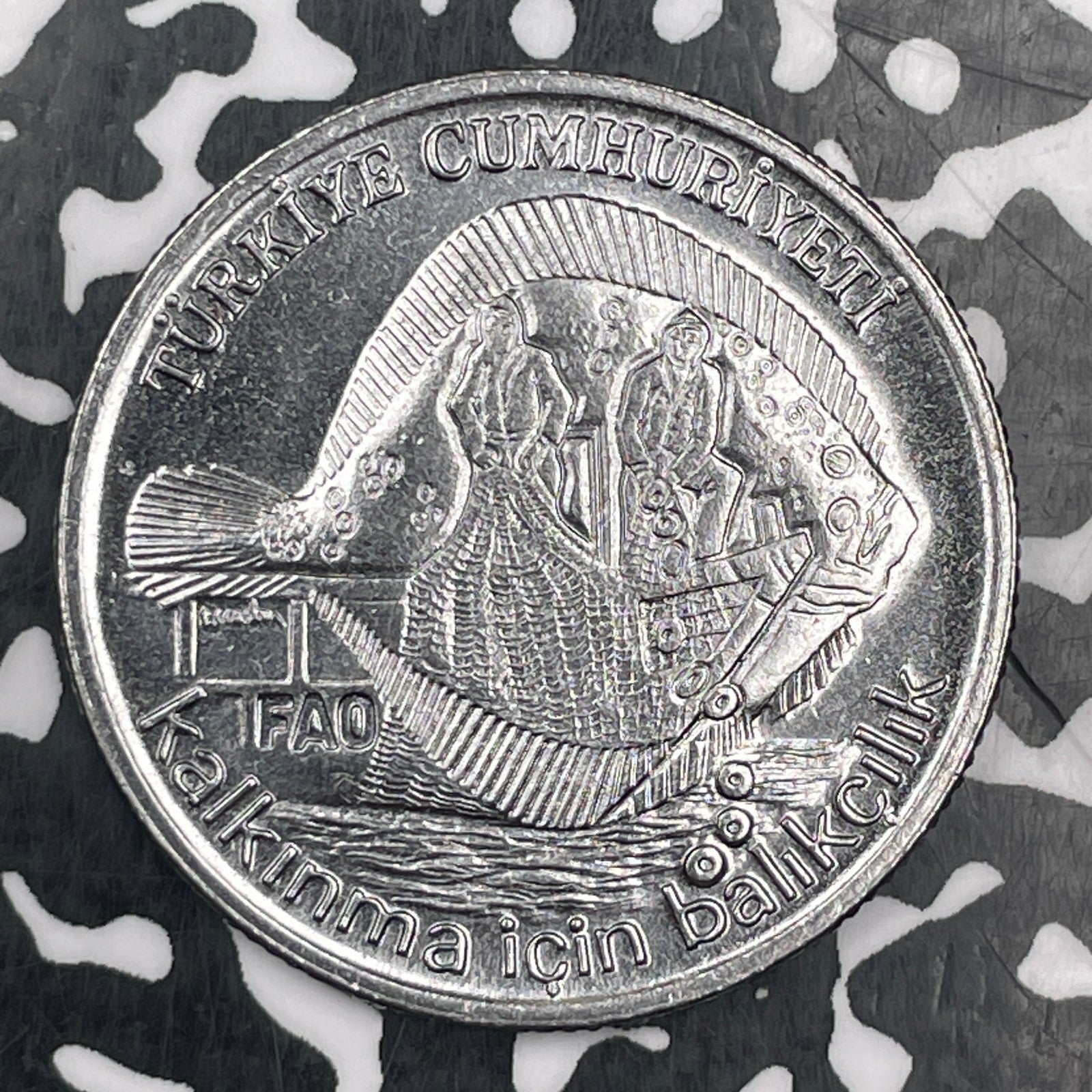 1980 Turkey 5 Lira Lot#N0392 High Grade! Beautiful! F.A.O.