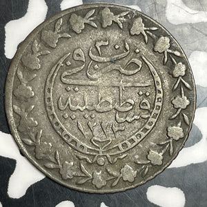 AH 1223 Year 30 (1837) Turkey 20 Para Lot#T3492