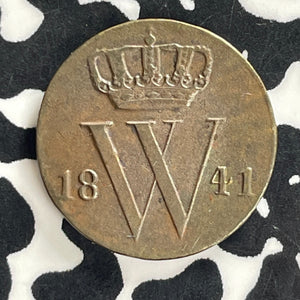 1841 Netherlands 1/2 Cent Lot#JM0074 Nice! Key Date!
