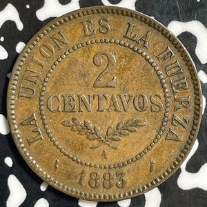 1883 Bolivia 2 Centavos Lot#E5077