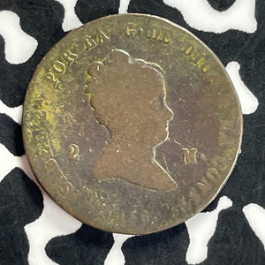 1858 Spain 2 Maravedis Lot#T9626