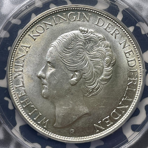 1943-D Netherlands East Indies 2 1/2 Gulden ANACS AU58 Lot#MK117 Silver!