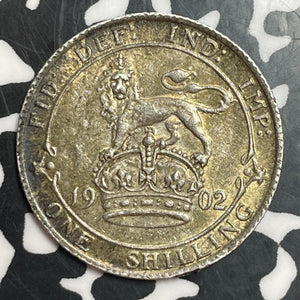 1902 Great Britain 1 Shilling Lot#T2418 Silver! Nice!