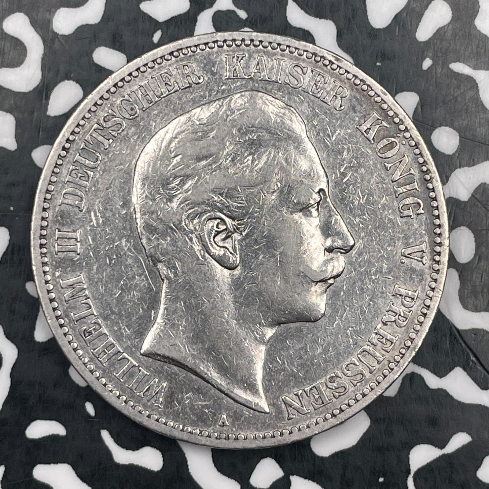 1904-A Germany Prussia 5 Mark Lot#JM1972 Large Silver!